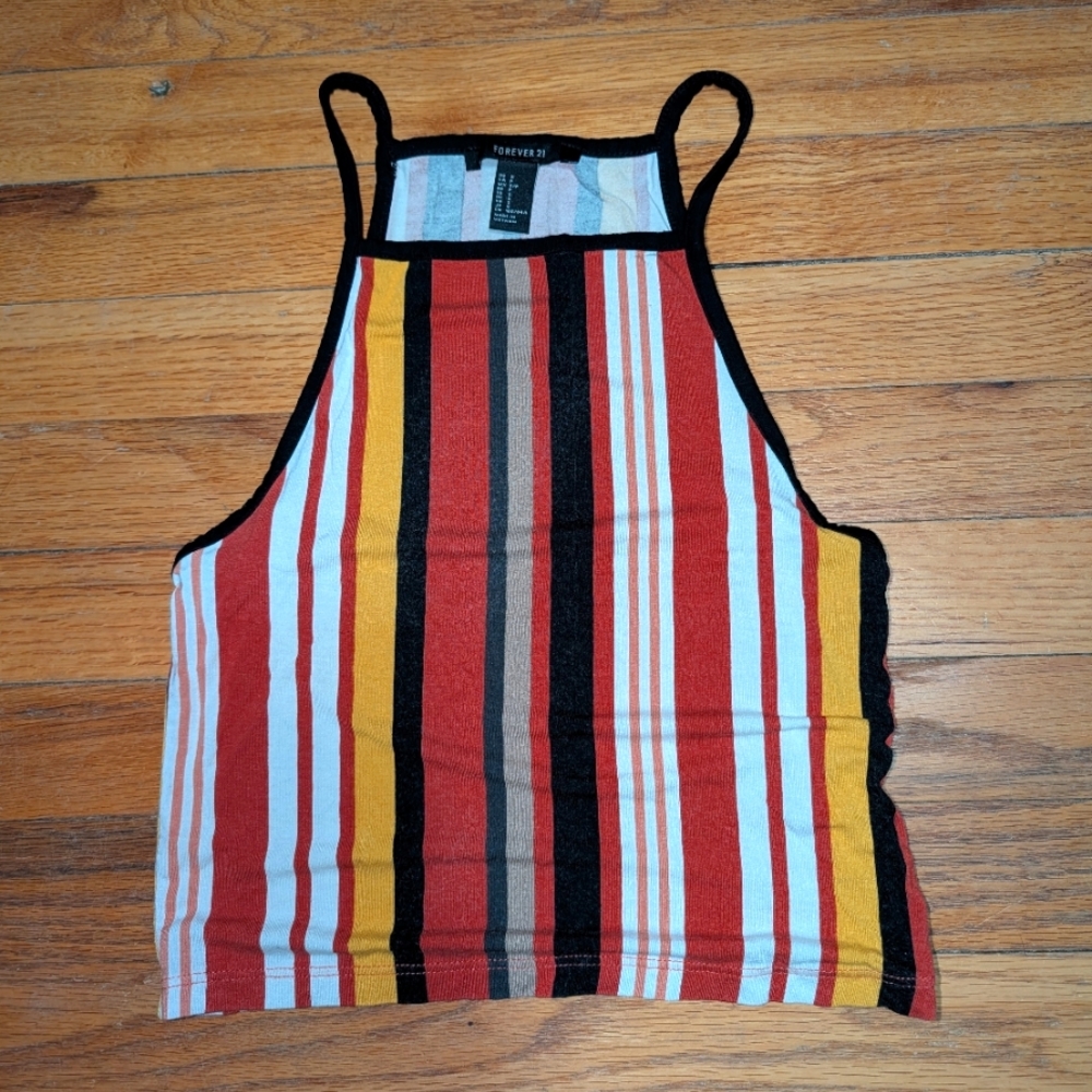 Forever 21 Multicolor Striped Women's Tank